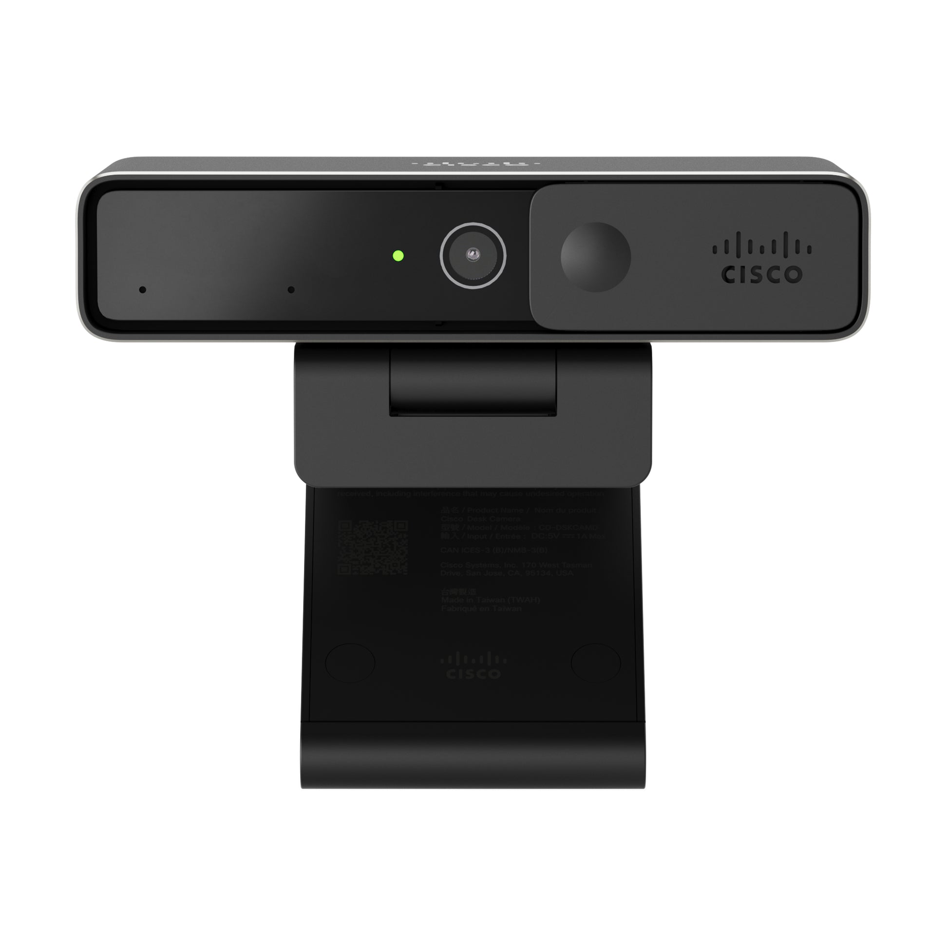 Cisco Webex Desk Kamera Webcam – 4K Ultra HD, 60 fps, USB-C, Sichtschutz – Schwarz