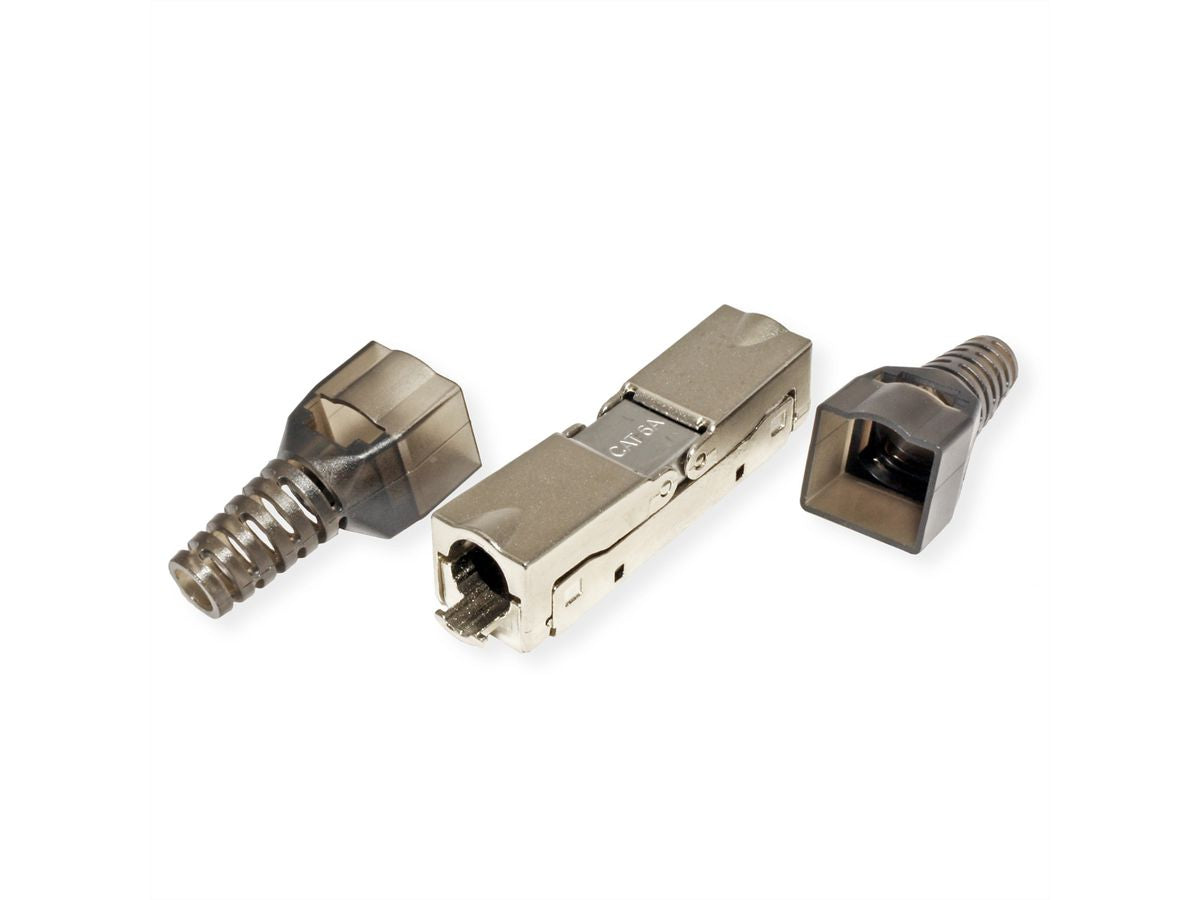 VALUE 26.99.0380 RJ-45-Kupplung – Cat6a, S/UTP (STP), AWG 22, Silber