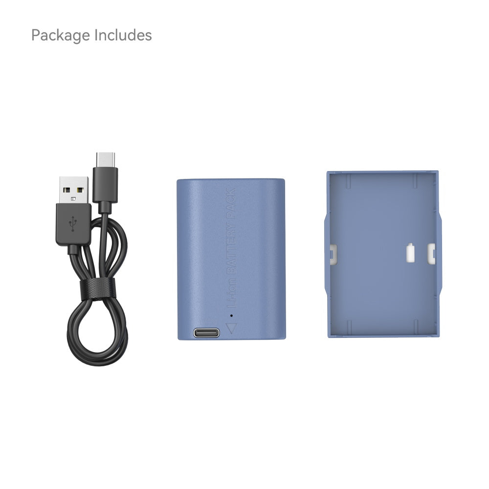 SmallRig LP-E6NH USB-C Akku – 2400 mAh, 7,2 V, 17,28 Wh – für Canon EOS R5, R6, 5D Mark IV und andere – Blau