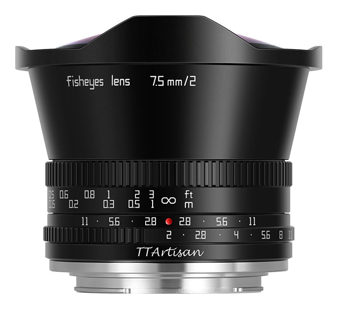 TTArtisan 7,5 mm f/2 Fisheye-Objektiv – APS-C, 180° – manuell – für Canon RF: EOS R, RP, R5 u. a.