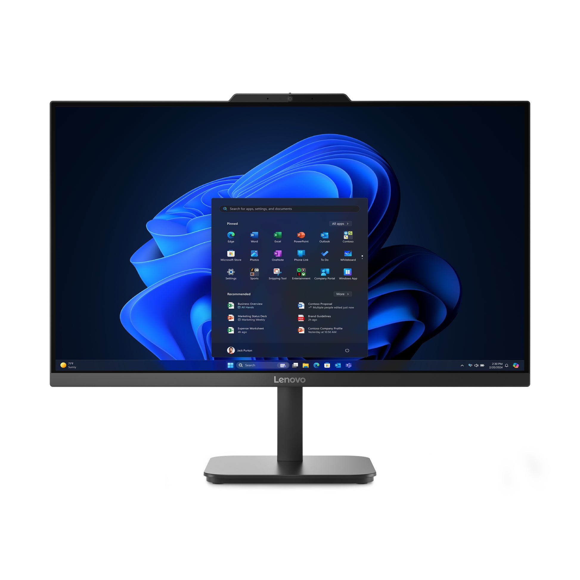 Lenovo V100 All-in-One – 23,8" Full HD, Intel N100, 16 GB RAM, 512 GB SSD, Windows 11 Pro