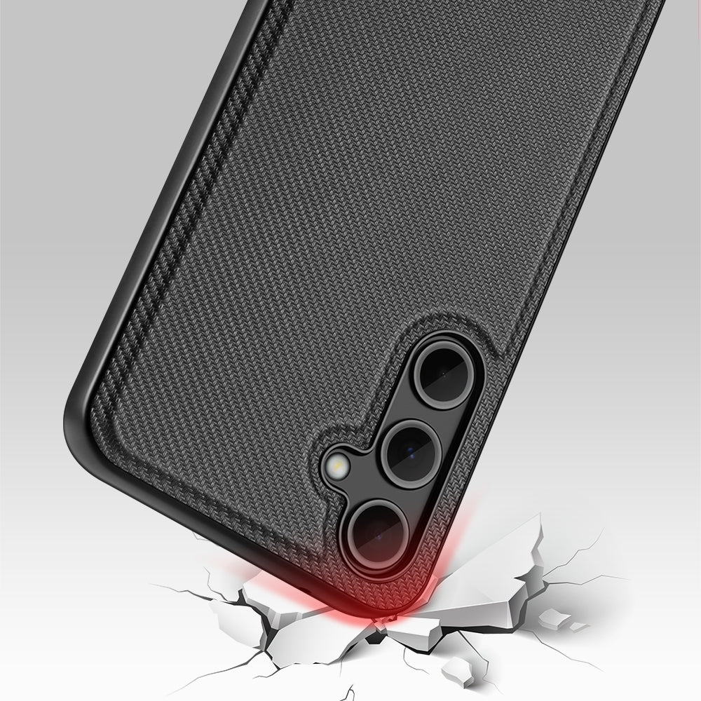 nevox StyleShell NYLO Backcover – für Samsung Galaxy A35 5G, Nylon+PC+TPU, Schwarz