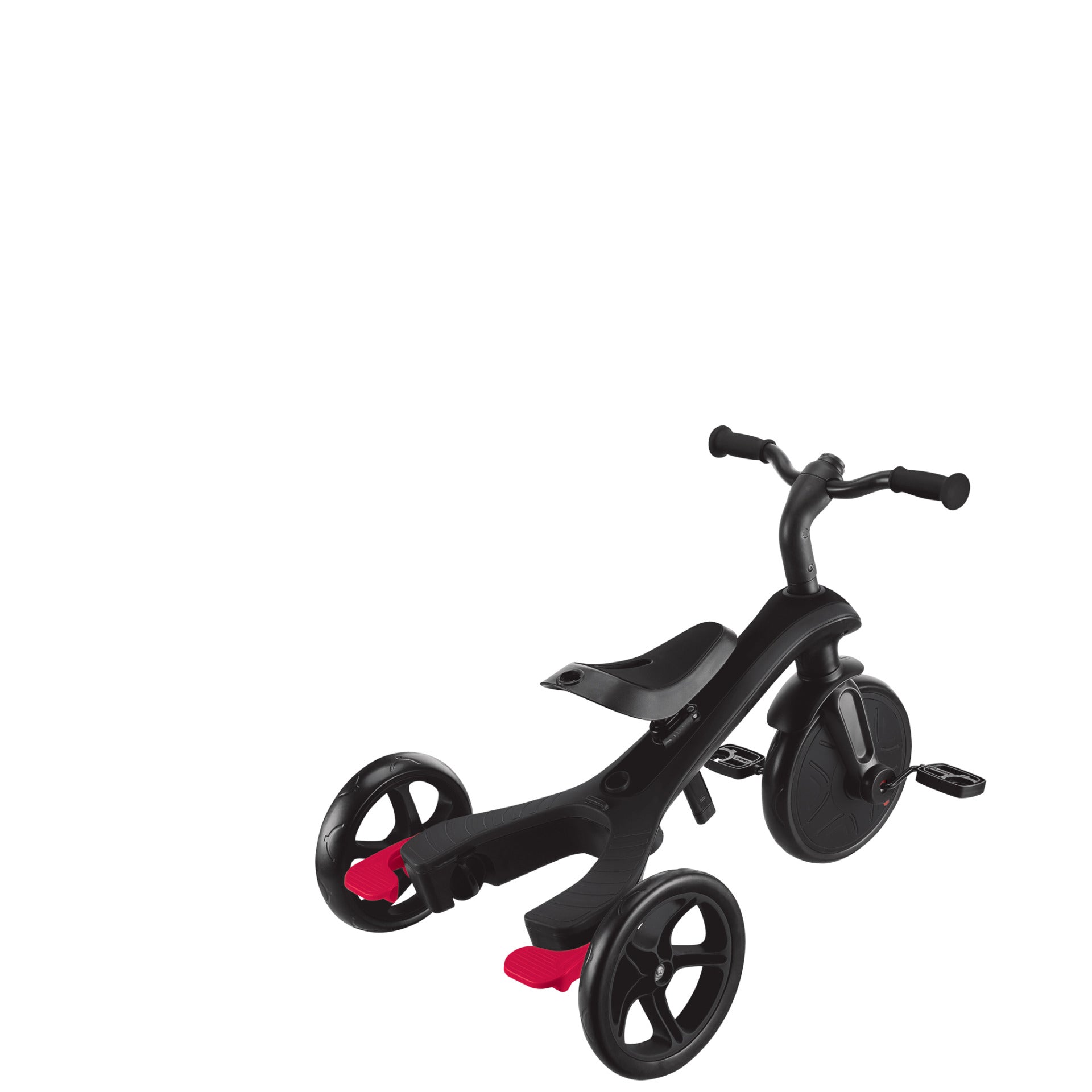 Globber Explorer 4-in-1 Dreirad – verstellbarer Sitz, Schiebestange, bis 20 kg – ab 10 Monaten – schwarz