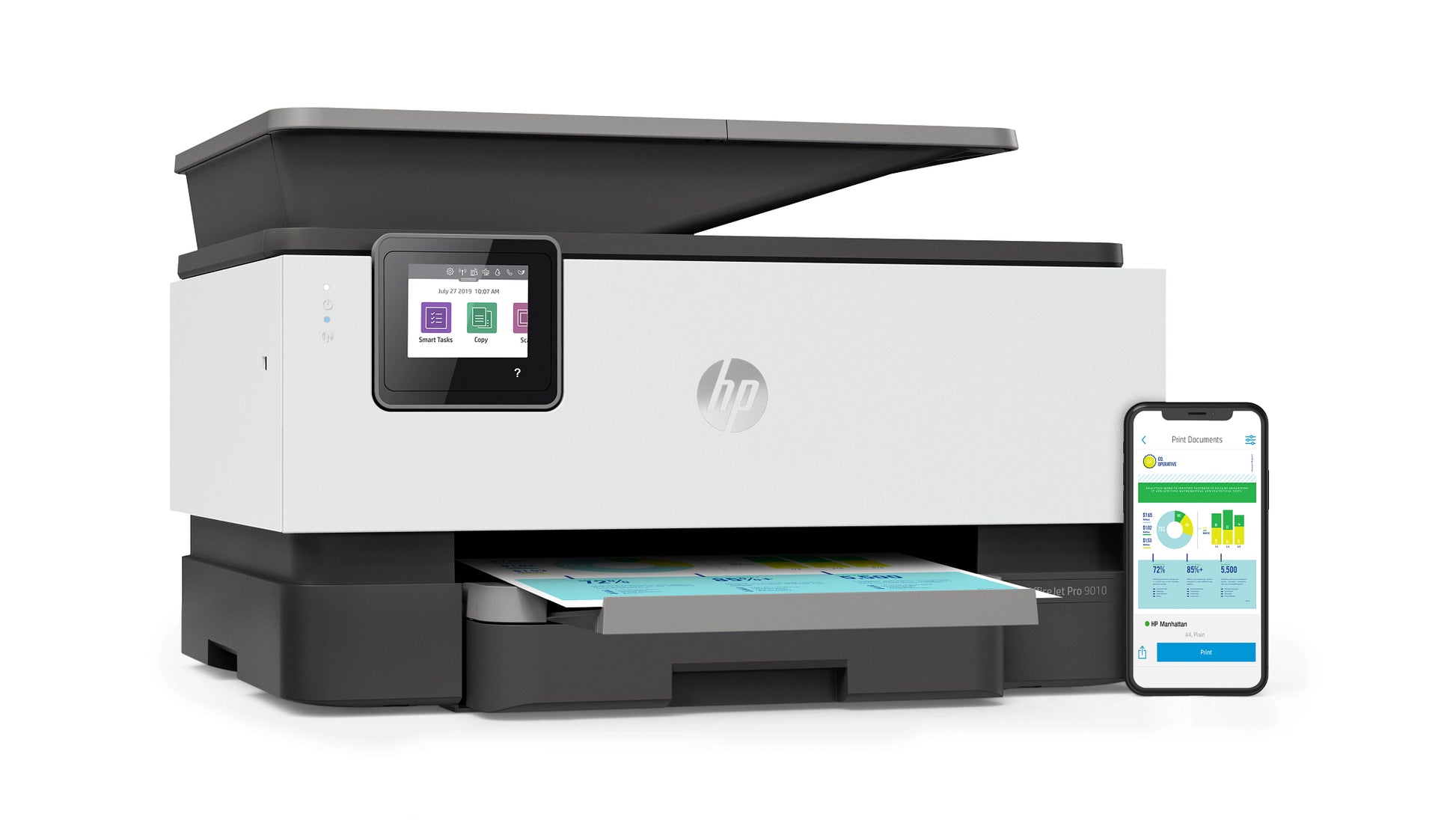 HP OfficeJet Pro 9015 – Farbtintenstrahl-Multifunktionsdrucker, A4, 4-in-1, Duplex, ADF, WLAN/LAN, AirPrint