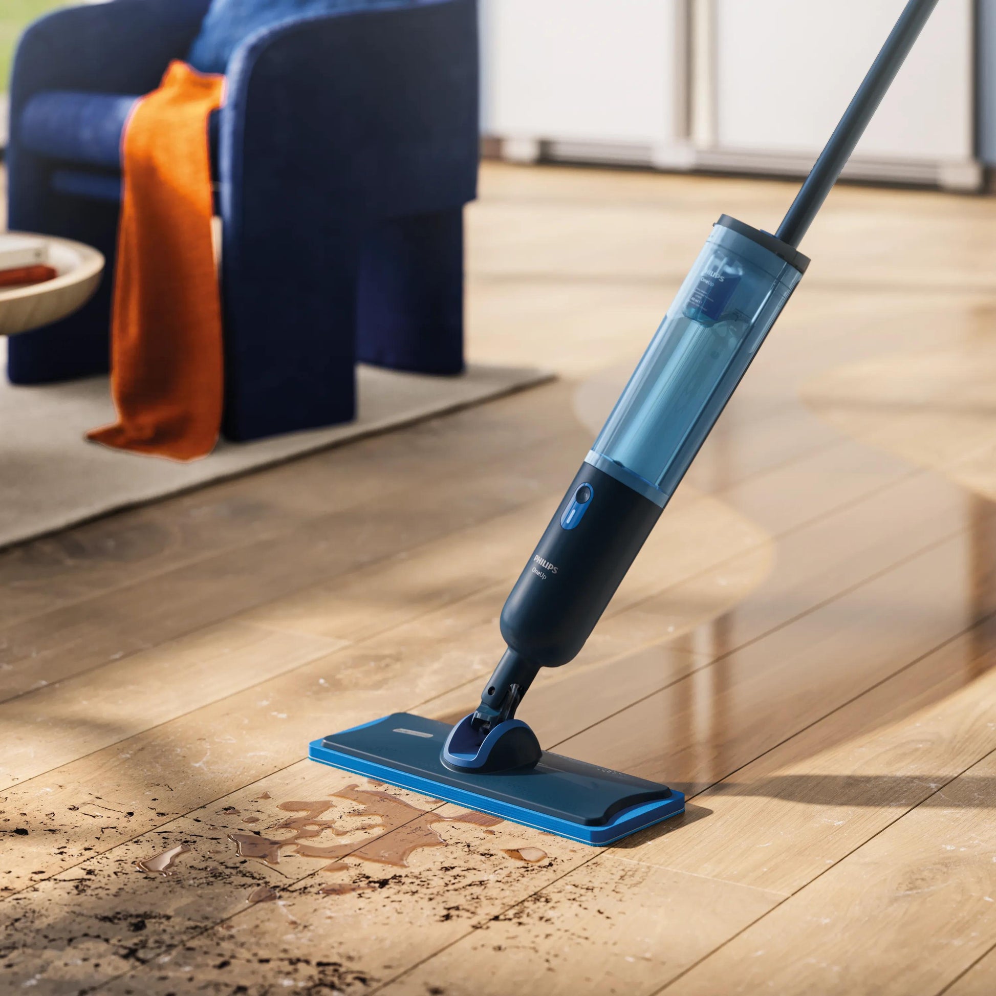 Philips Wischbezug XV1884/10 – 1 Stk., Mikrofaser, Blau, für OneUp 3000, 5000 Serie
