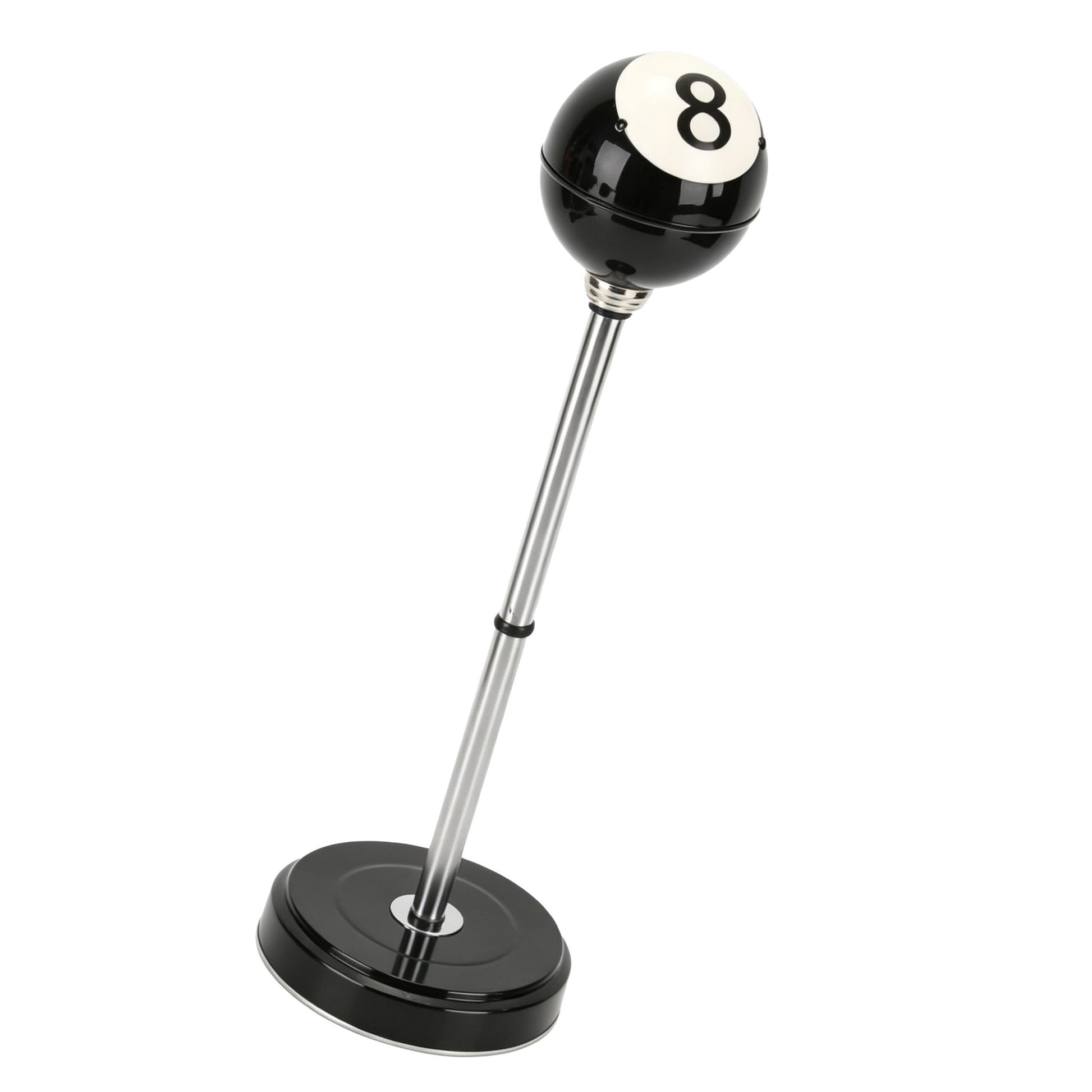 Relaxdays Standascher – Stahl, schwarz, silber, weiss, Ø 90 × H 700 mm