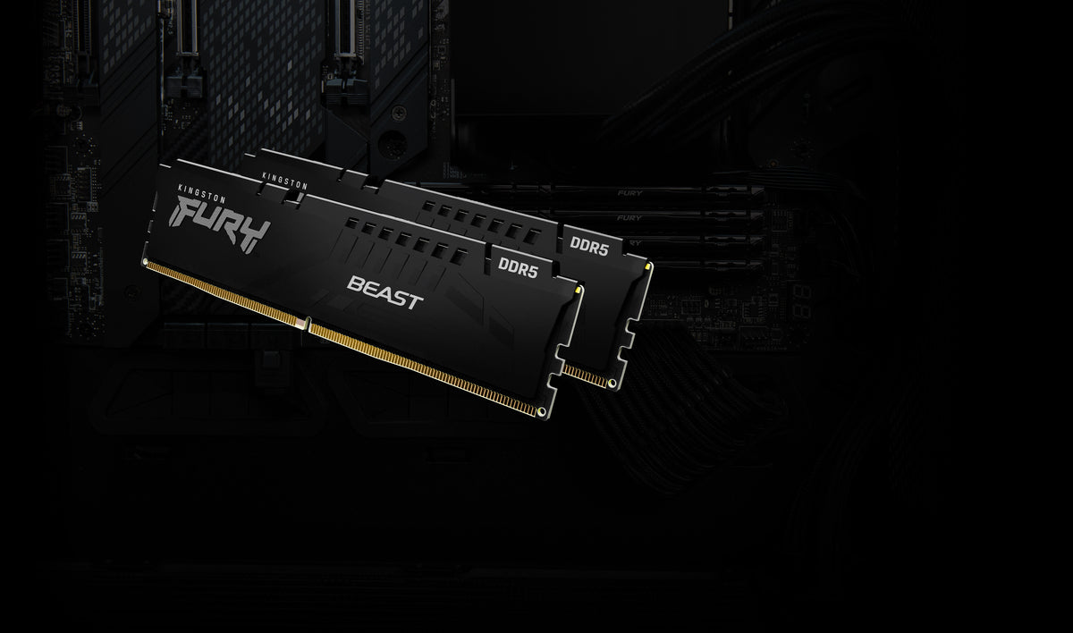 Kingston Technology FURY Beast – 64 GB (2×32 GB) DDR5, 5200 MT/s, CL40, 288-poliger DIMM, Schwarz