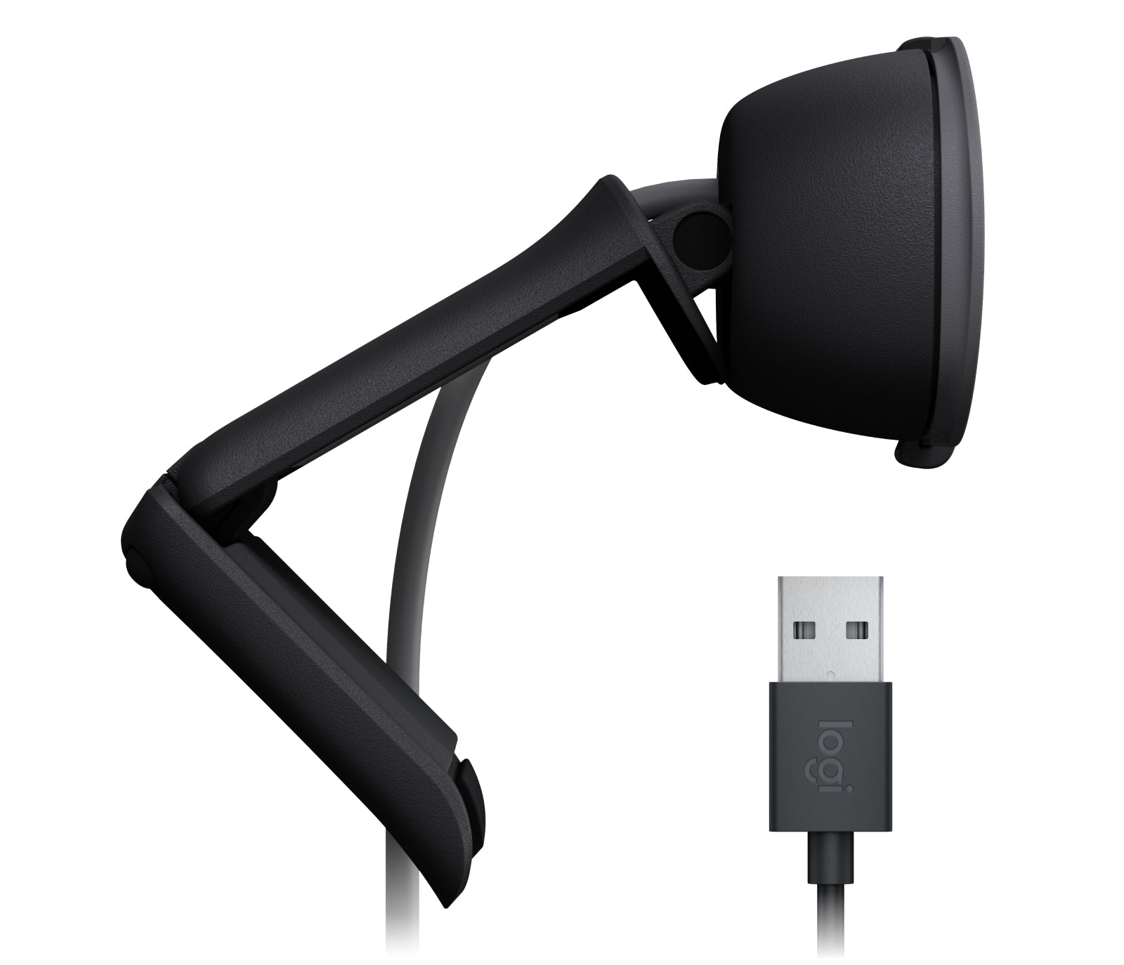 Logitech Brio 100 Webcam – Full HD 1080p, 30 fps, USB, Sichtschutz – Graphit
