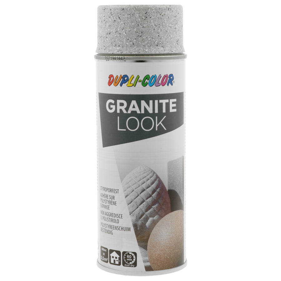 Dupli-Color Granite Look Farbspray – Hellgrau, glänzend – 400 ml – für Glas, Metall, Kunststoff