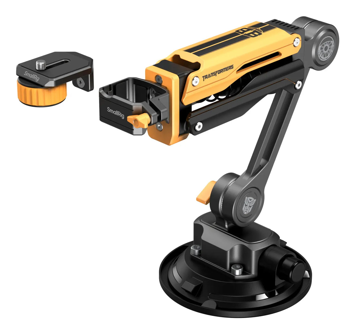 SmallRig 5528 Mini Stossdämpfer Arm Schelle – für Insta 360, DJI, GoPro X3 und andere – Gelb/Schwarz