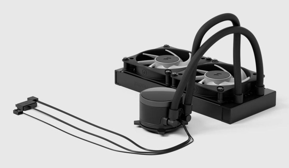Fractal Design Radius 240 RGB – All-in-One Flüssigkeitskühler – 2×120 mm Lüfter, für LGA 1200, AM4, AM5