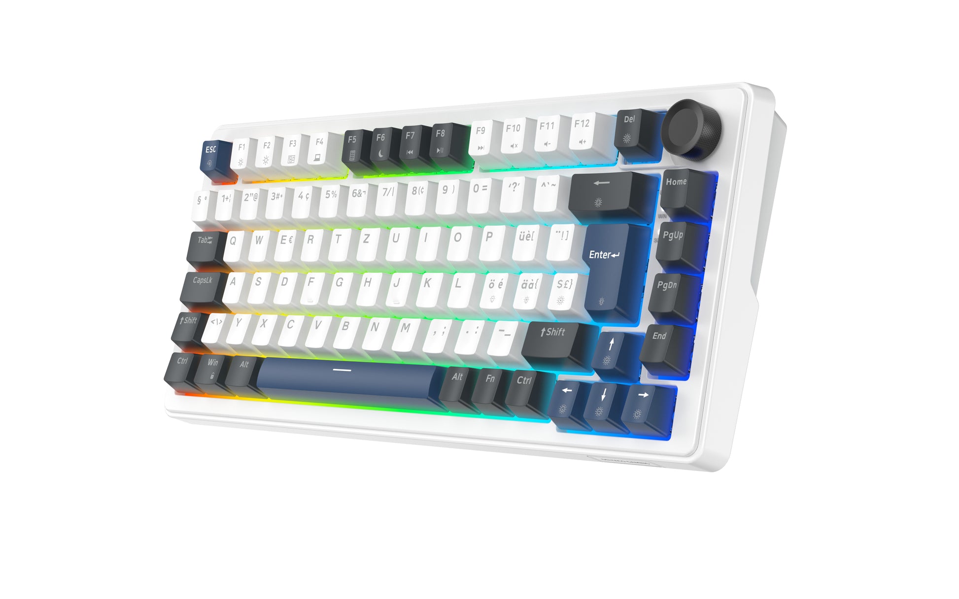 Deltaco Gaming DK480 GAM-205 – Gaming-Tastatur 75% – Mechanisch – Verkabelt (USB-C) – QWERTZ (CH) – RGB