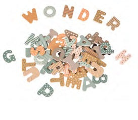 Spielba Holzspielwaren Magnet-Set – Buchstaben, 60 Teile, 4,5 cm, ab 3 Jahren