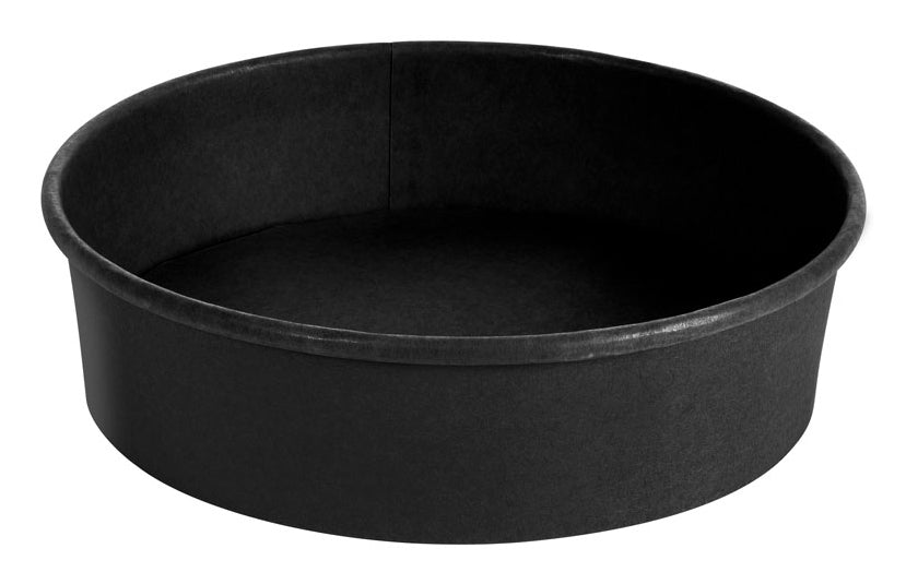 Duni Schale Ronda Wide, Papier/Karton (PE-beschichtet), 700 ml, Ø 18,4 cm – schwarz – FSC – 300 Stk.