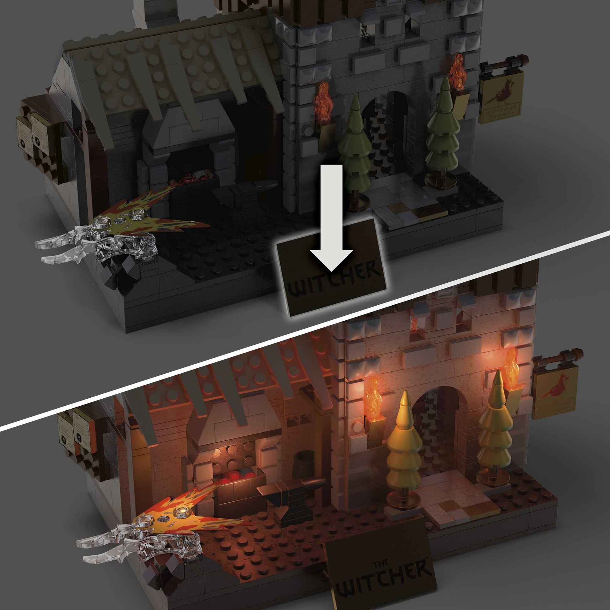 MEGA Geralts Greifjagd Bausatz – The Witcher – 1170-teilig – ab 12 J. – Kunststoff, mehrfarbig, CE