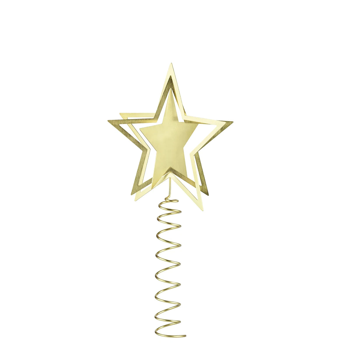 Blomus Kitai S Weihnachtsbaumspitze – 13 × 26,5 × 15 cm – Glas & Metall, Messing