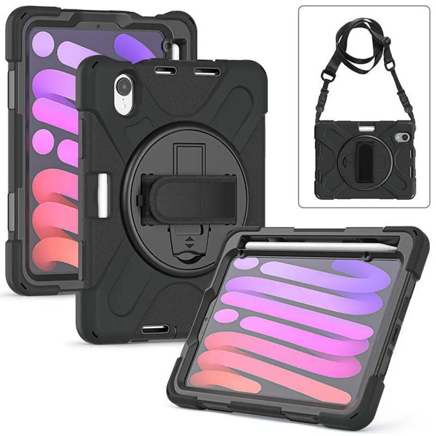 eSTUFF AUSTIN Defender Tablet-Hülle für Apple iPad mini 8,3" (6. Gen.) – Schwarz