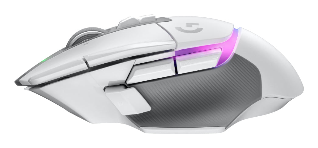 Logitech G G502 X PLUS – Gaming-Maus – Kabellos (2,4 GHz), 25600 DPI, RGB-Beleuchtung, rechts, Weiss