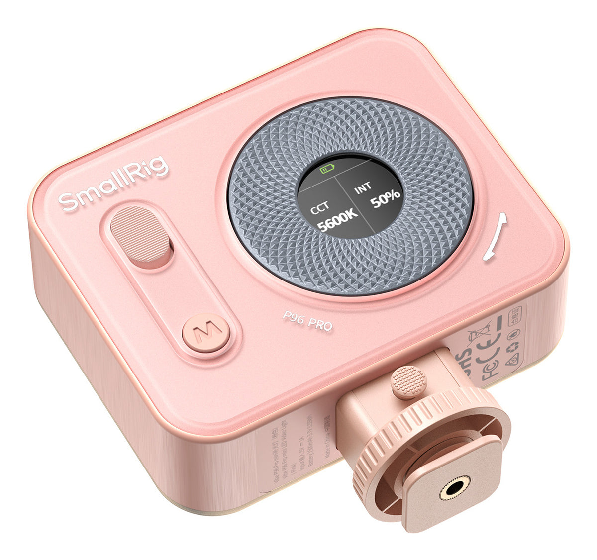 SmallRig Vibe P96 Pro LED-Video-Licht – 5 W, dimmbar, 2500–6500 K, CRI 95 – Rosa