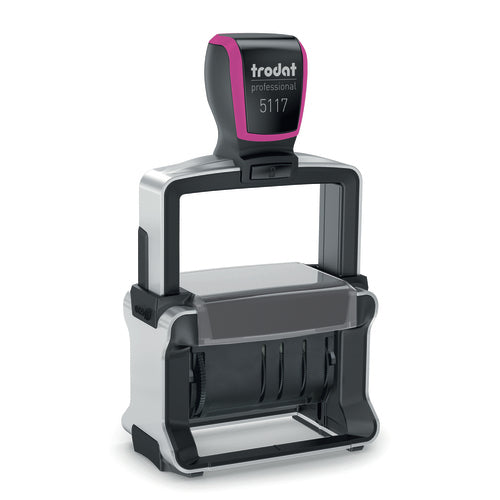 Trodat Motivstempel – Motiv: verschiedene Texte, selbstfärbend, Metall, 47 × 4 mm, Deutsch