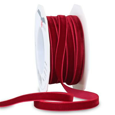 Pattberg Geschenkband Samt Bordeaux – 10 mm × 15 m – 1 Stk.