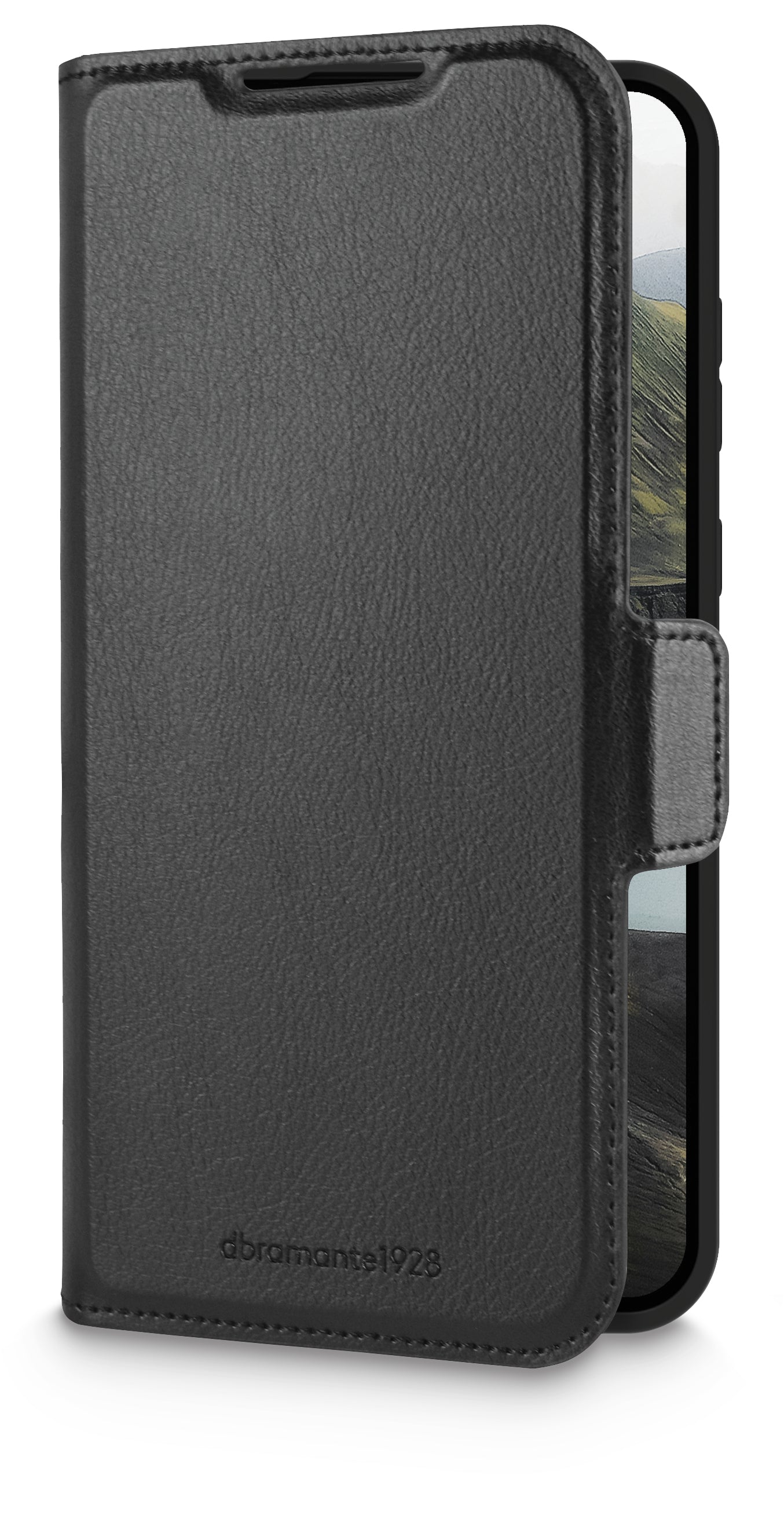 dbramante1928 Oslo Pro Folio – für Samsung Galaxy S25, mit Ständer, 3 Kartenfächer, PU, Schwarz