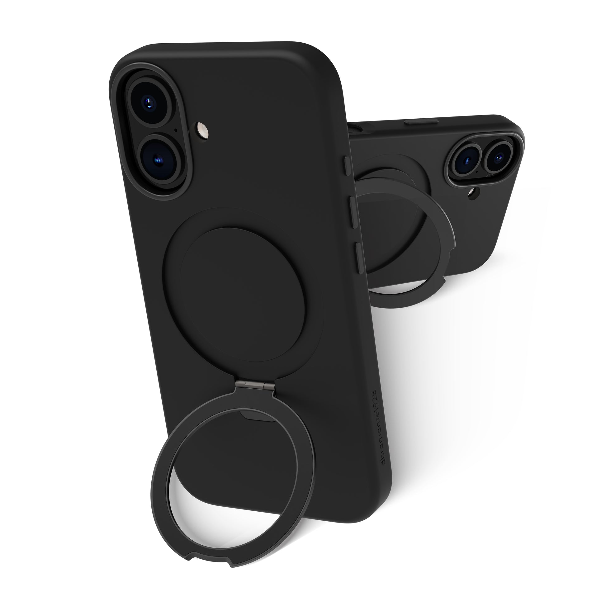 dbramante1928 Roskilde MS Kick ICON Backcover – für Apple iPhone 16, MagSafe, mit Ständer, Schwarz