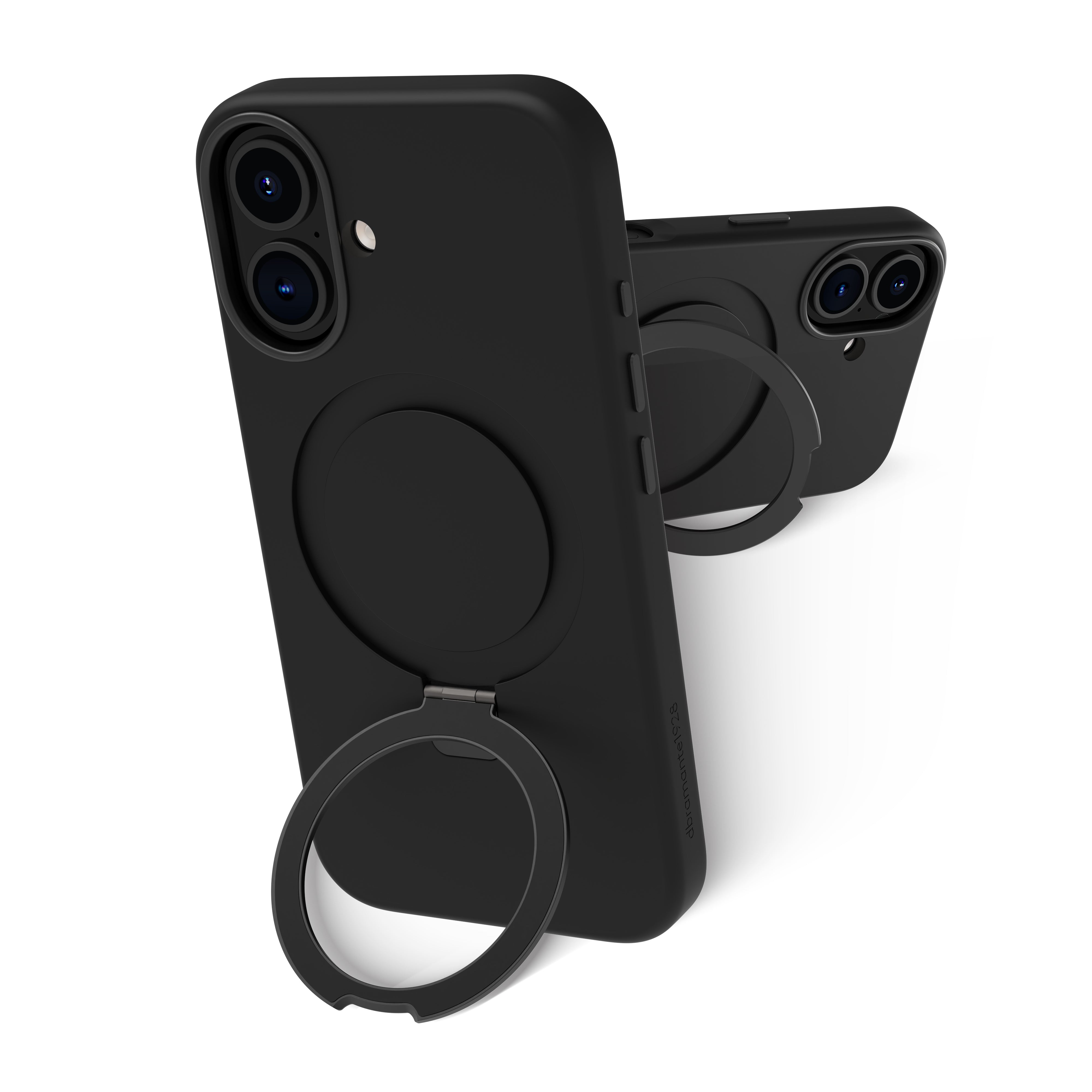 dbramante1928 Roskilde MS Kick ICON Backcover – für Apple iPhone 16, MagSafe, mit Ständer, Schwarz