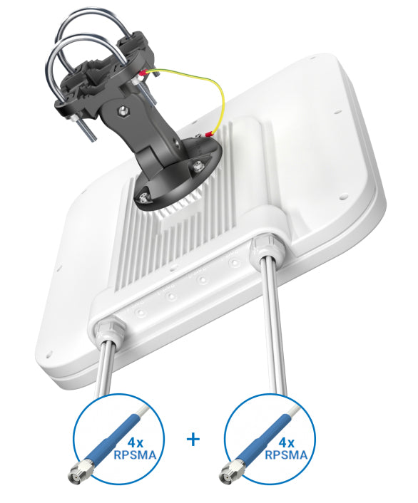 QuWireless QuSector 15V-35-8 – Richtantenne, 2,4–2,5/5–7,125 GHz, 15 dBi, RP-SMA, IP67, Aussenbereich