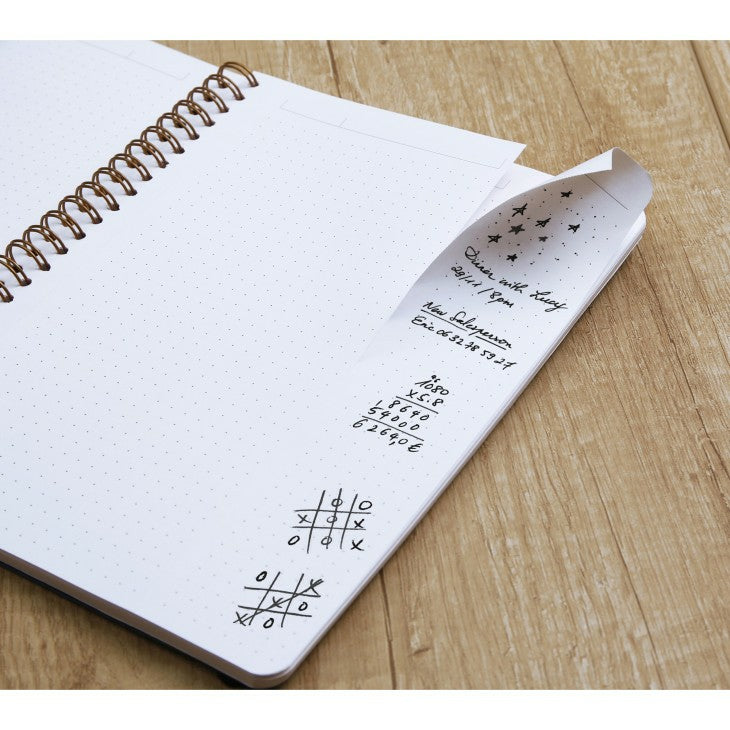 Clairefontaine Notizbuch – A5+ – punktiert 5 mm – 120 Seiten – 90 g/m² – Doppelspirale, blau, PEFC