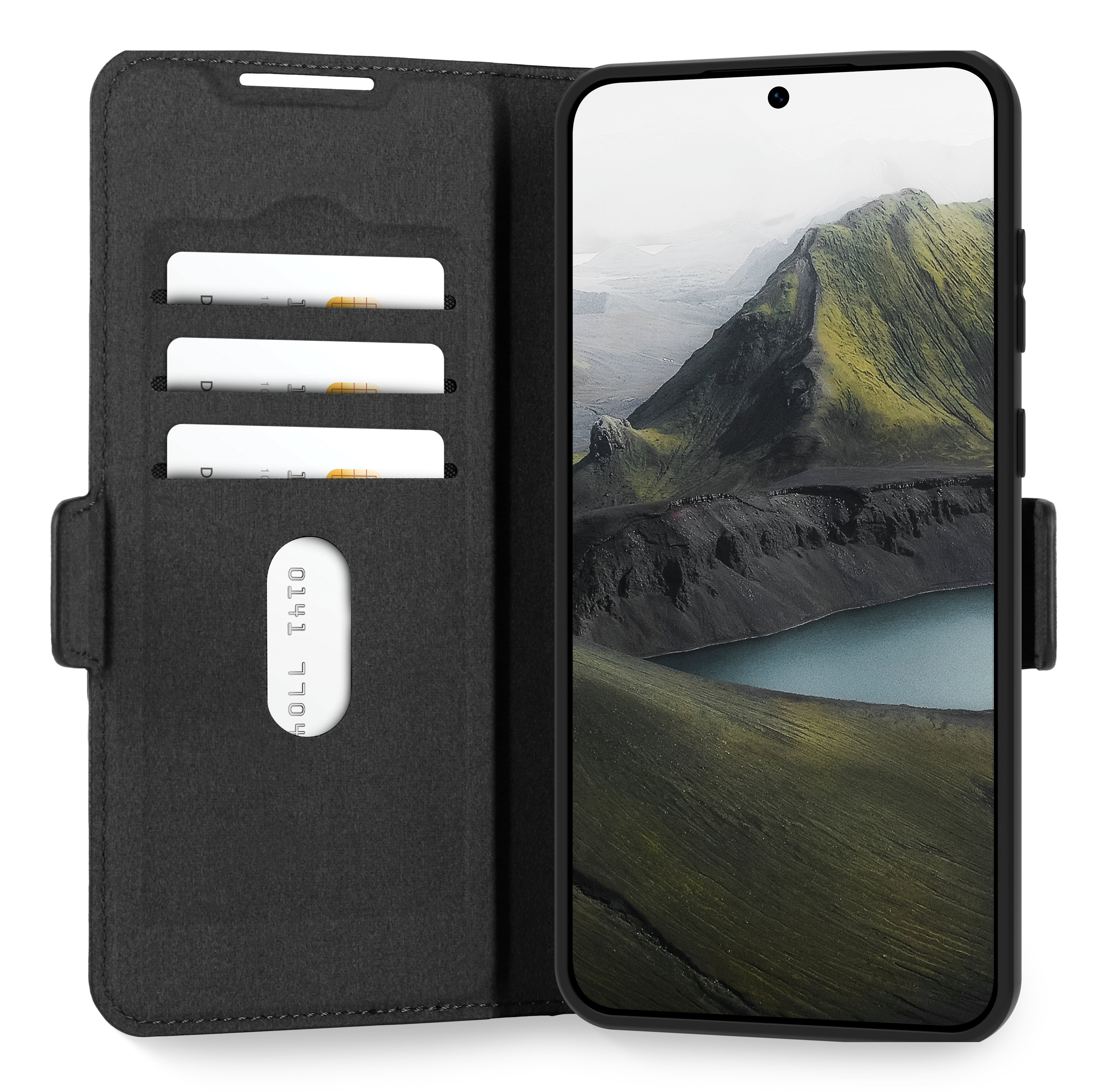 dbramante1928 Oslo Pro Wallethülle – für Samsung Galaxy S25 FE, 3 Kartenfächer, Kunststoff, schwarz