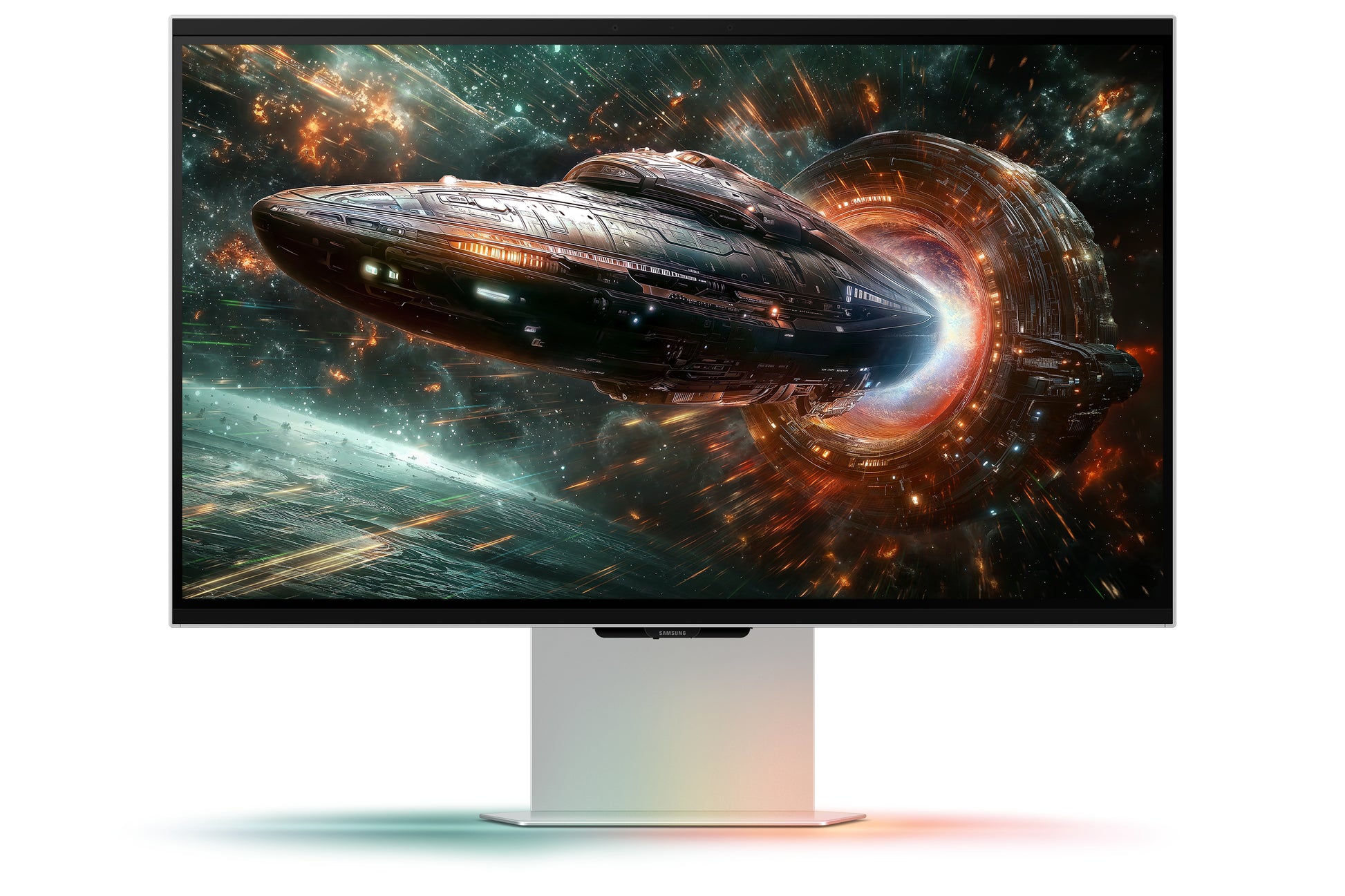 Samsung G90Xf – Monitor, 27" 4K UHD (3840 × 2160), LCD, Silber