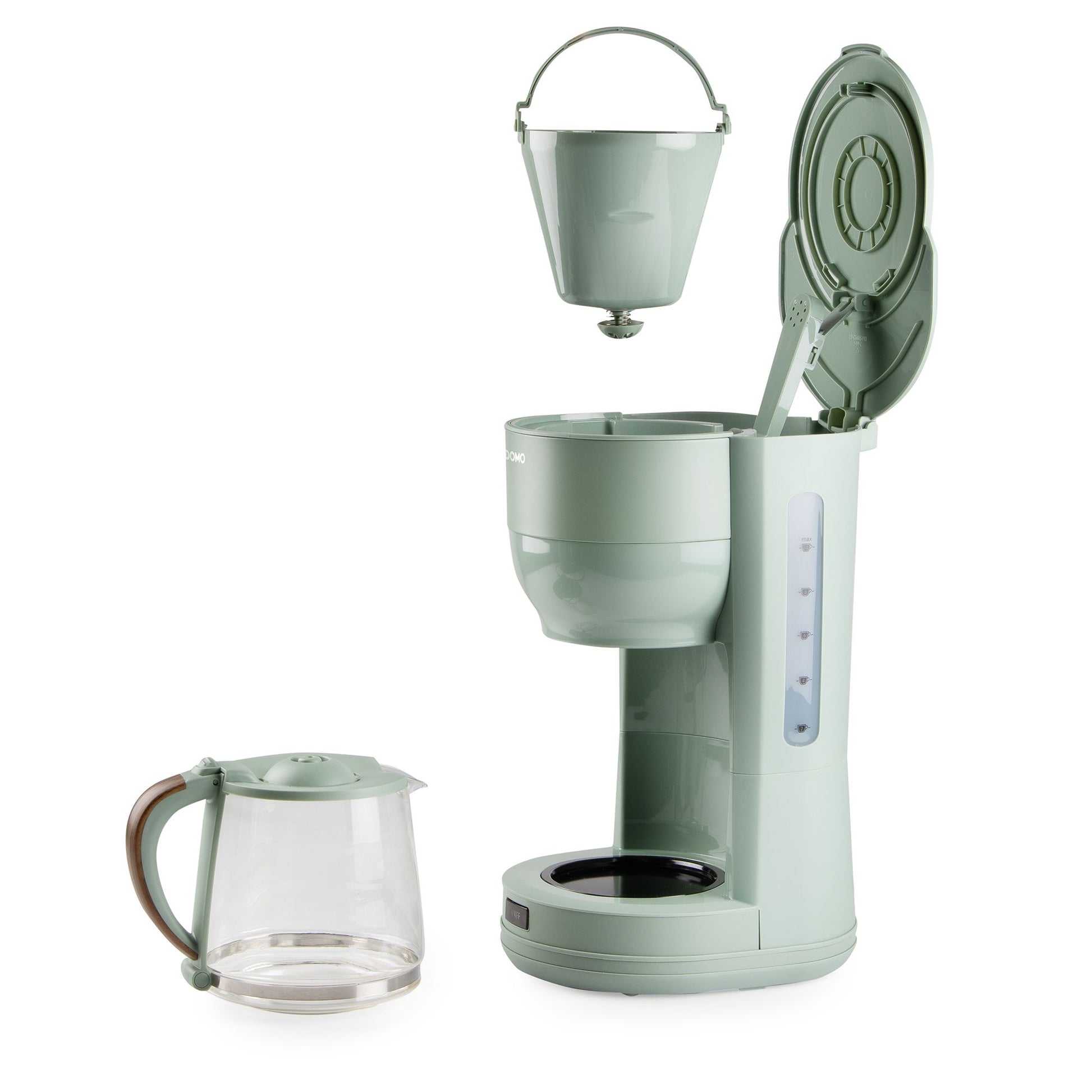 Domo DO755K Filterkaffeemaschine – 10 Tassen, 1,3 l, Karaffe, Grün