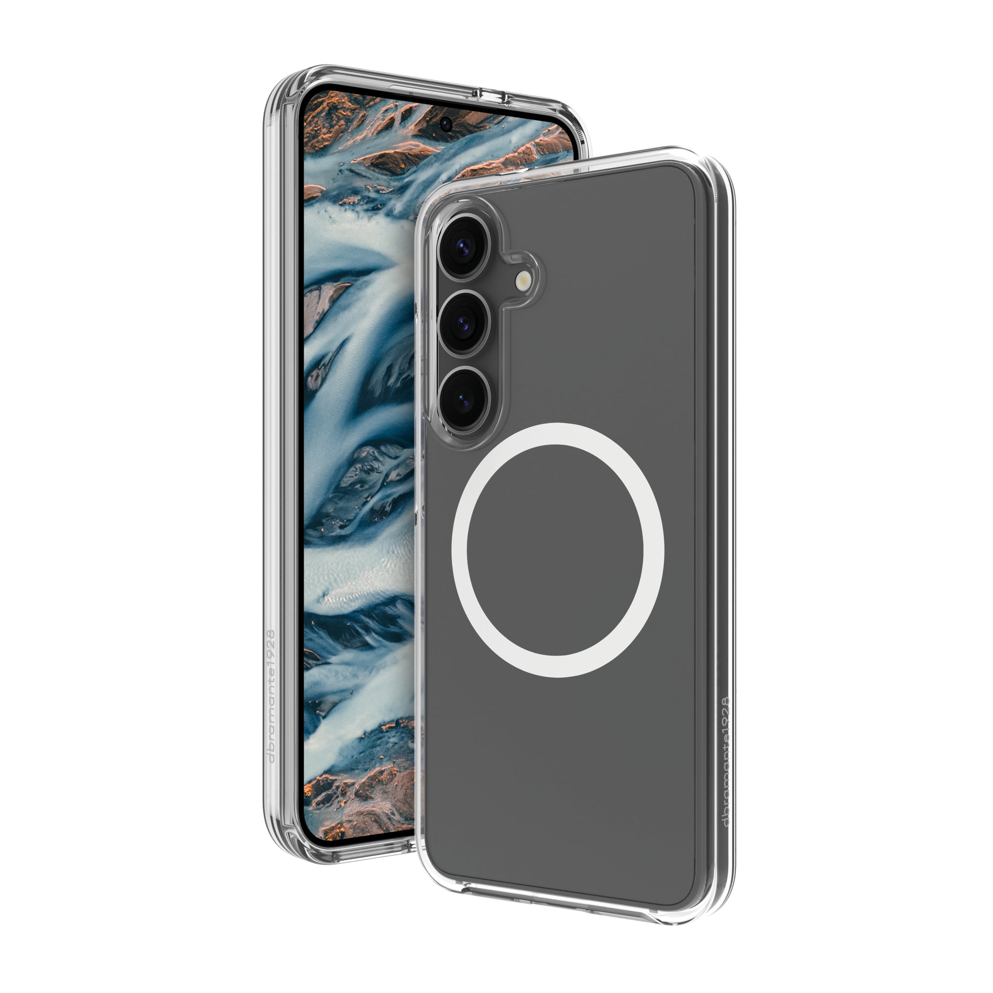 dbramante1928 Iceland Pro Qi2 Backcover – für Samsung Galaxy S25+, Transparent, bis 3 m Sturzsicher