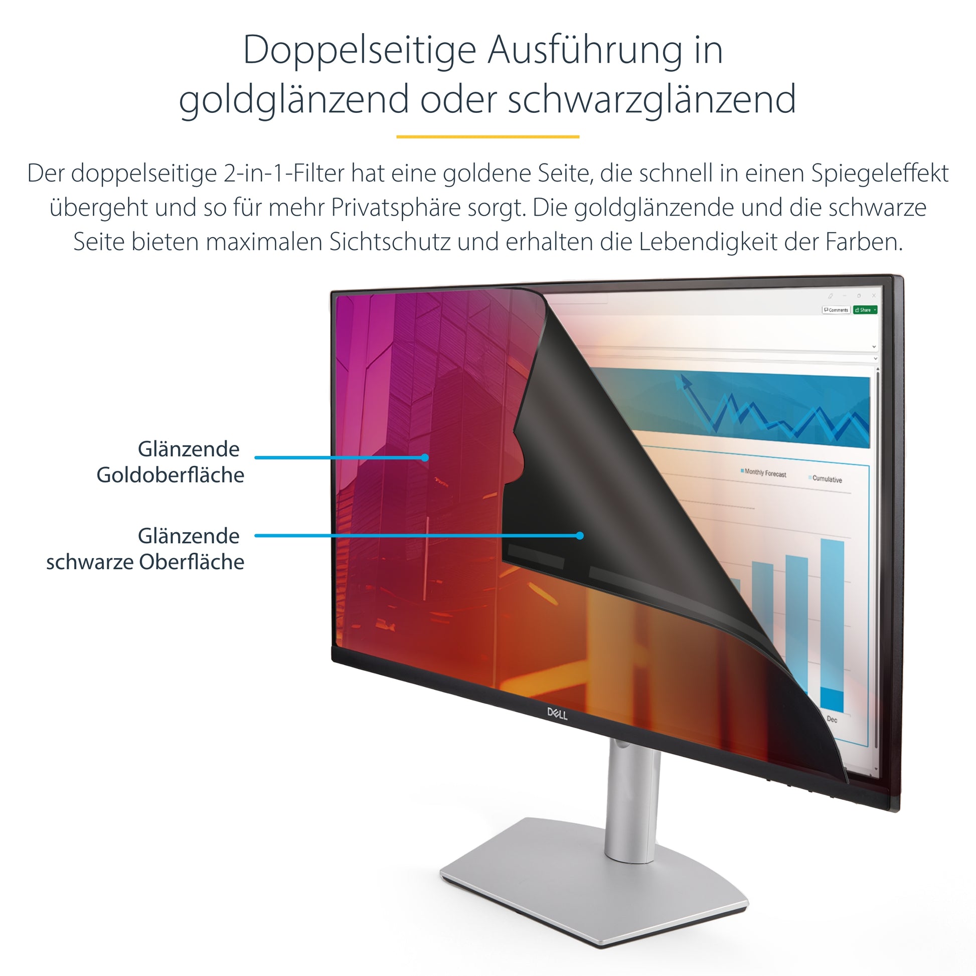 StarTech.com Displayschutz für 24" Monitore – Gold