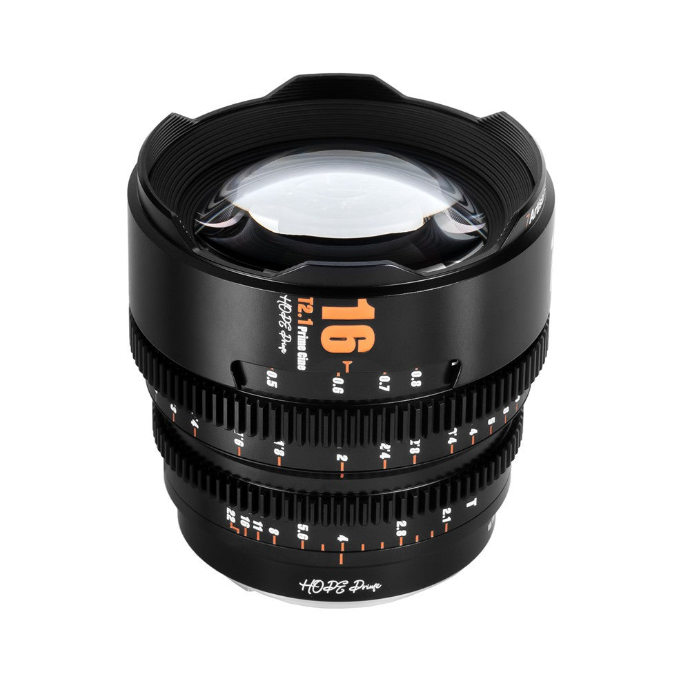 7Artisans 16T21B-M 16 mm T2.1 Kinoobjektiv – Super35, 77 mm Filter – für Micro Four Thirds (MFT)
