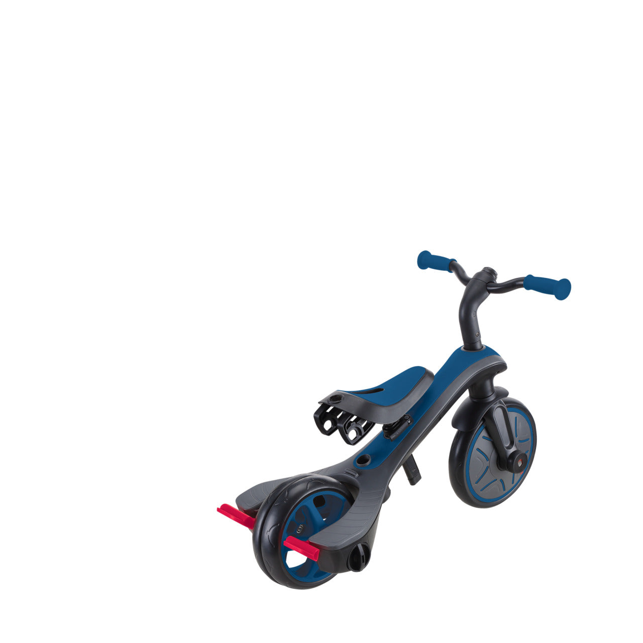Globber Explorer 4 in 1 Dreirad – Verstellbarer Sitz, Schiebestange, Gurt – ab 10 Monaten – Blau