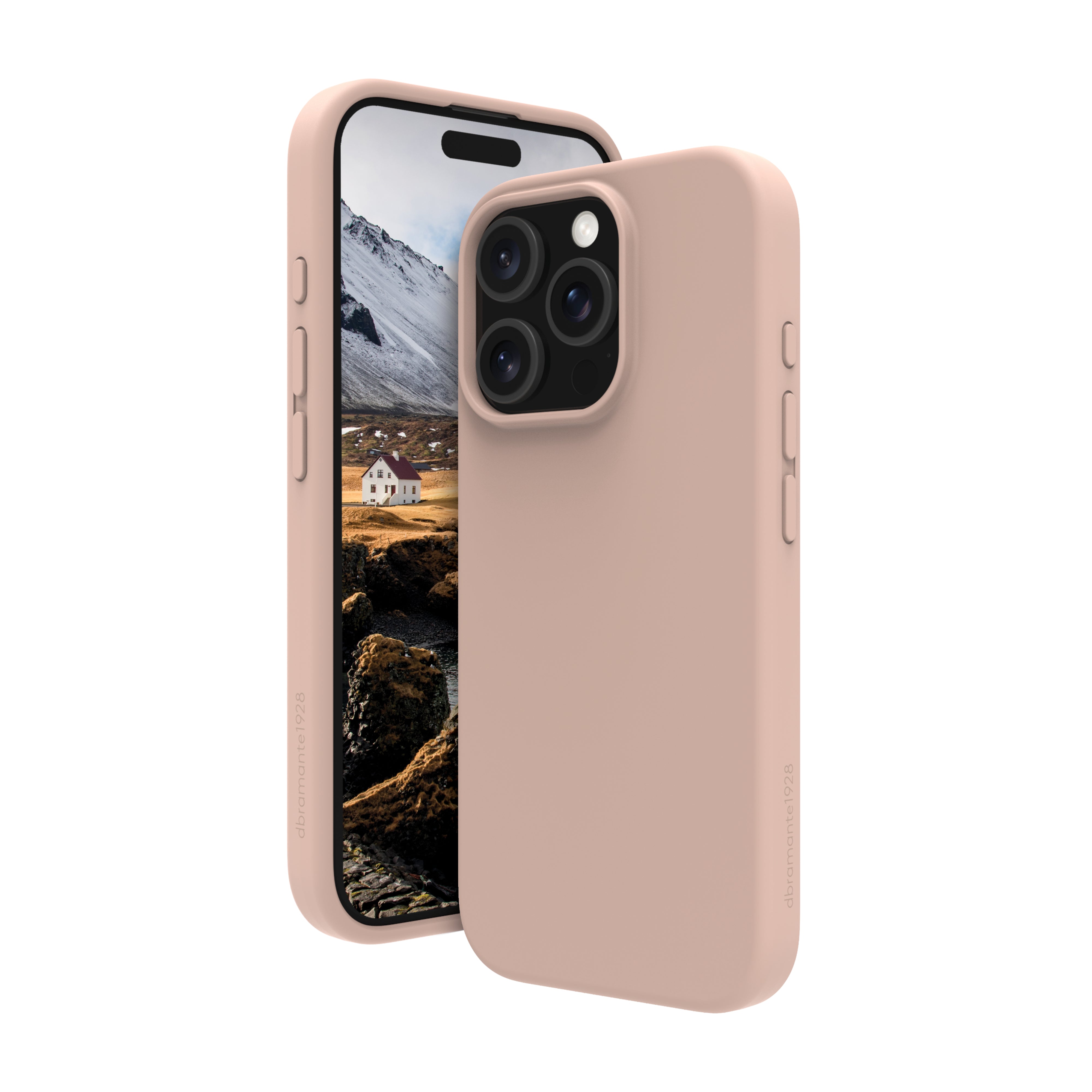 dbramante1928 Monaco Backcover – für Apple iPhone 16 Pro Max, MagSafe, Kunststoff+Silikon, Pink Sand