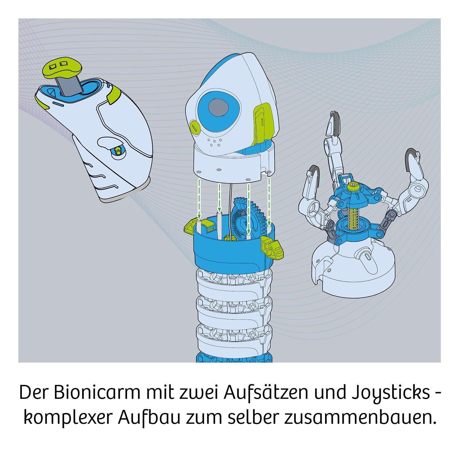 Kosmos Experimentier-Set – Bionischer Roboterarm, farbig illustrierte Anleitung, ab 10 Jahren