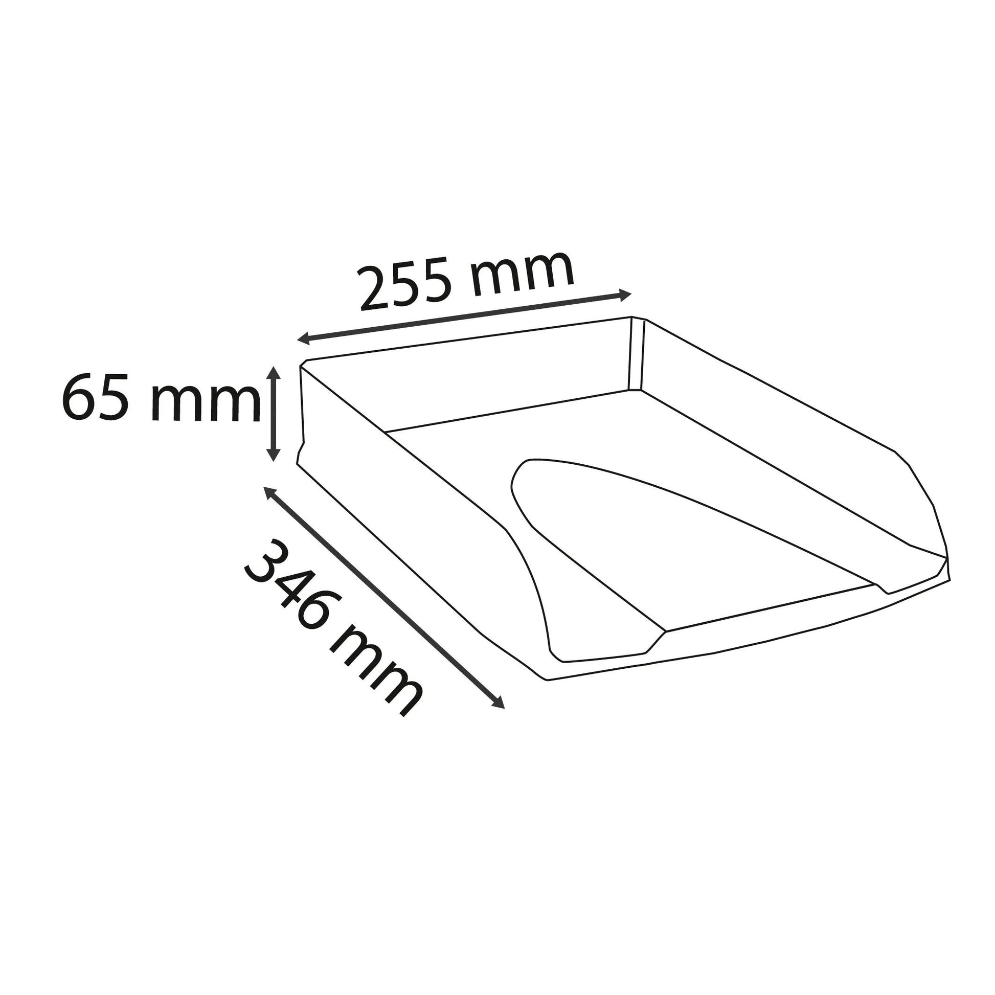 Exacompta Stapelbarer Briefkorb mit Griffausschnitt, matt, sortiert, B 254 × H 65 × T 347 mm, Serie NeoDeco