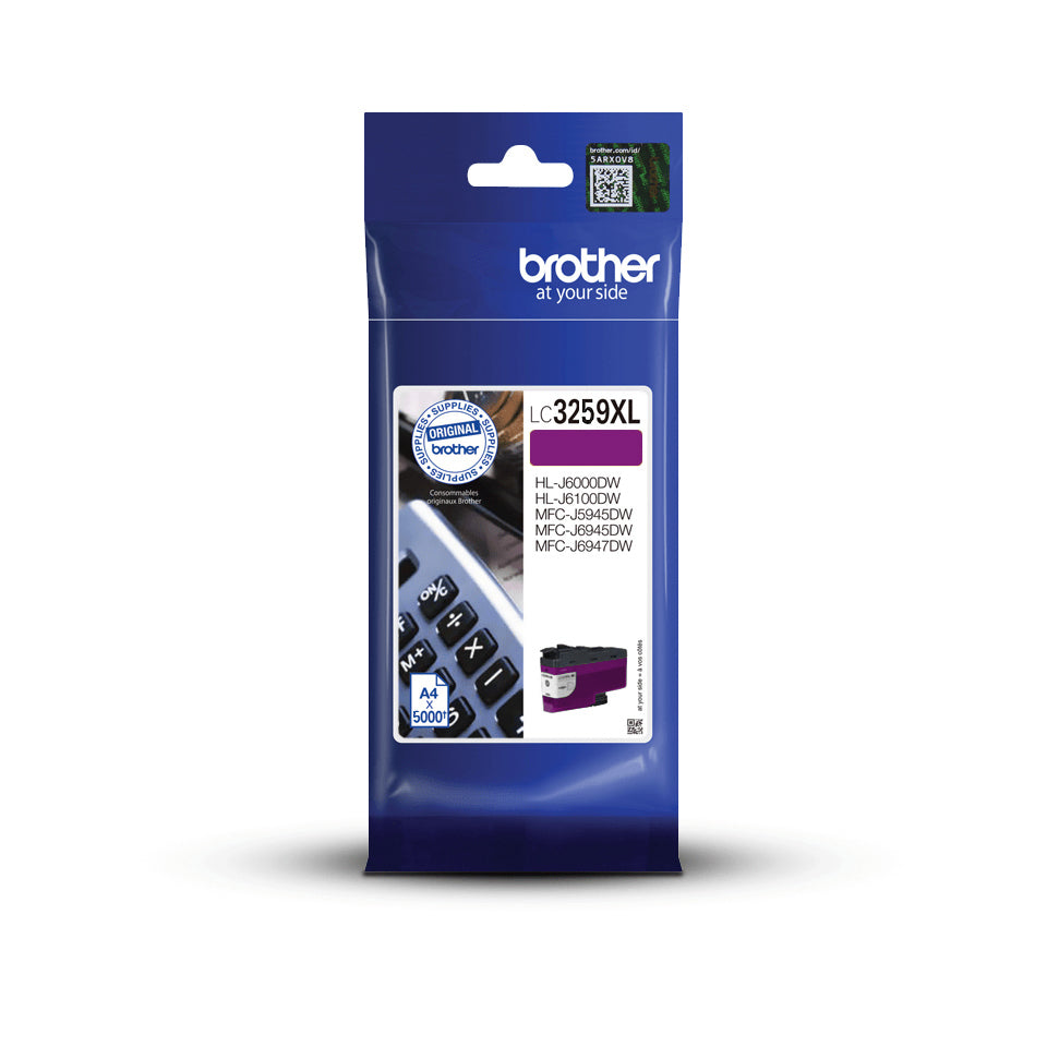 Brother LC3259XLMP Magenta Tintenpatrone (Original) – 5'000 Seiten – für HL-J6000DW, MFC-J5945DW…