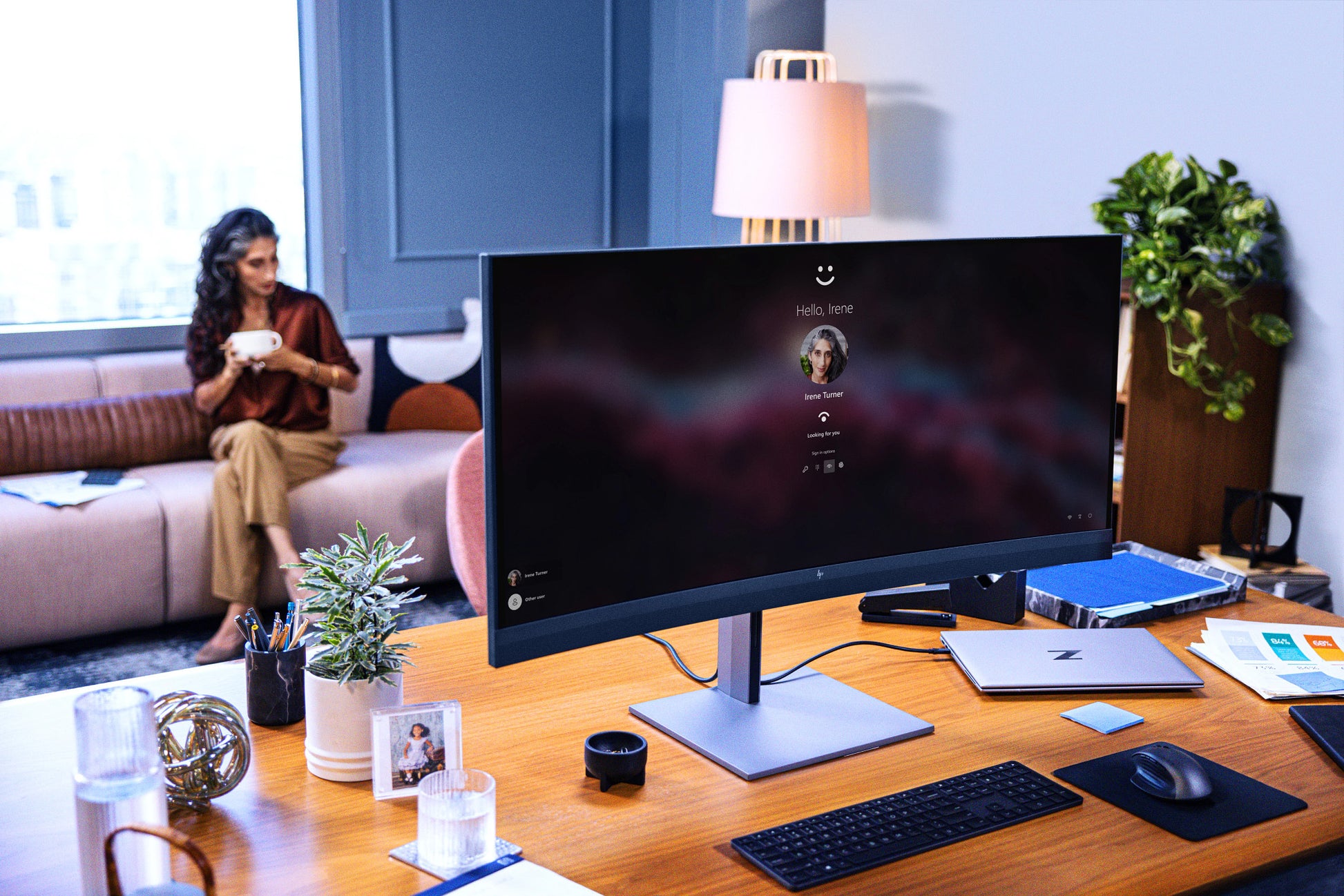 HP 975 – Tastatur – Bluetooth & 2,4 GHz (Nano-Empfänger) – USB-C – beleuchtet – Schwarz