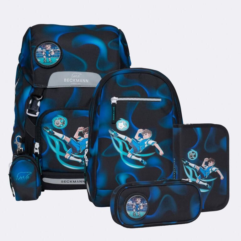 Beckmann Schulrucksack Classic 1st – 6-teilig – Magic League – 24,0×37,0×25,0 cm – aus rPET