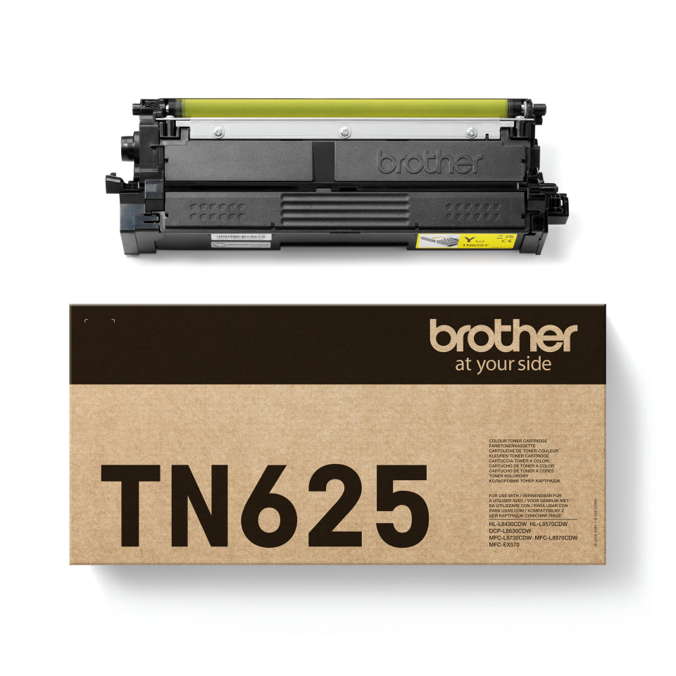 Brother TN-625Y Gelber Toner – Original – 1'800 Seiten – für Brother HL-L8430CDW/HL-L8570CDW/MFC-L8730CDW und andere