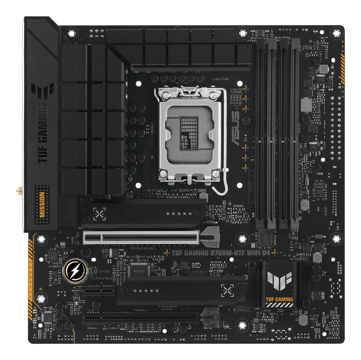 ASUS TUF GAMING B760M-BTF WIFI D4 – Mainboard – LGA 1700, Intel B760, mATX, DDR4