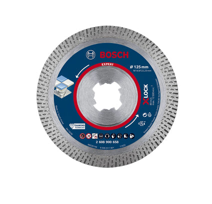 Bosch EXPERT HardCeramic X-LOCK Diamanttrennscheibe 115 × 22,2 × 1,4 mm Diamant – für Fliesen – 1 Stk