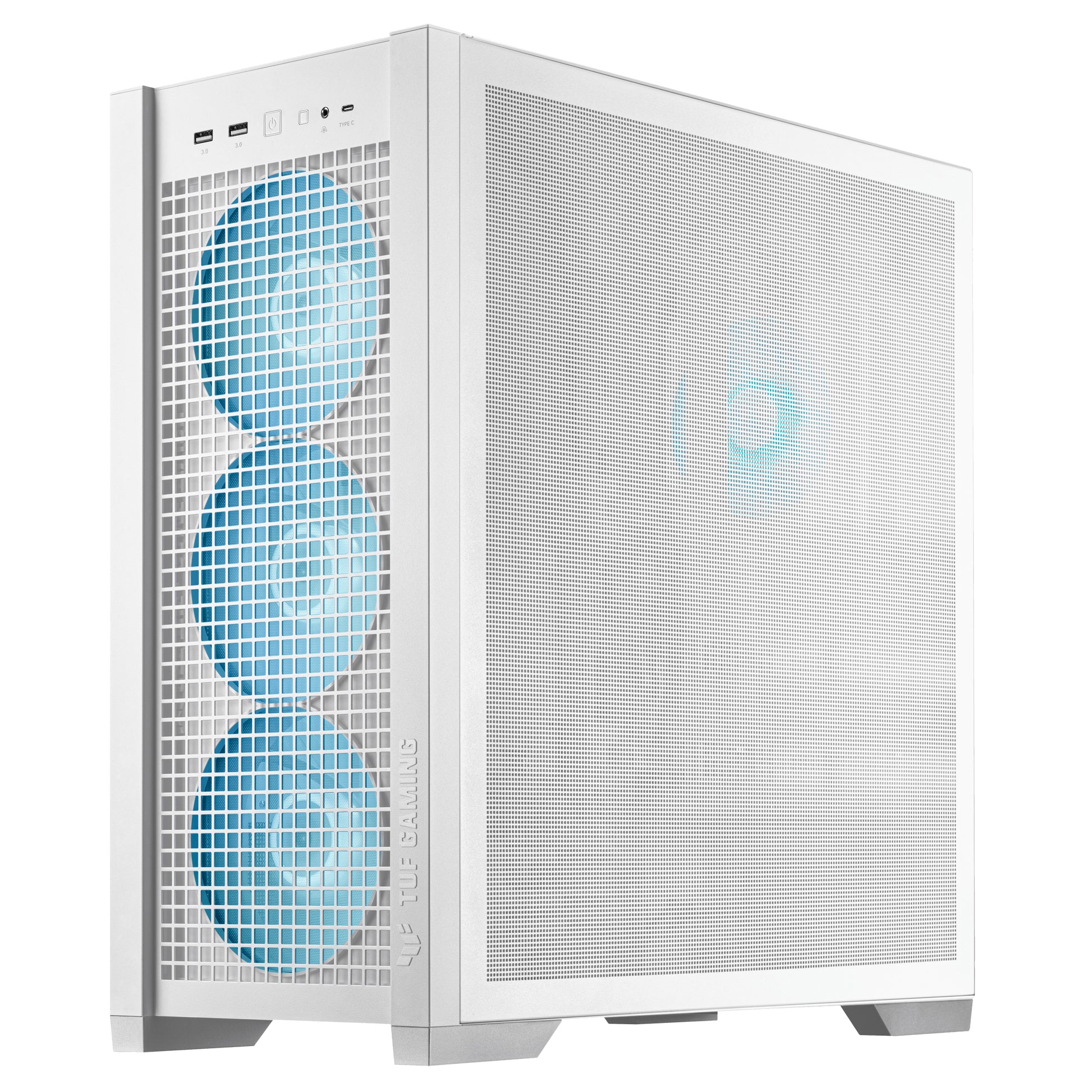 ASUS TUF Gaming GT302 ARGB – PC-Gehäuse – Weiss, EATX/ATX/mATX/Mini-ITX, 3×140 mm Front, Seitenfenster
