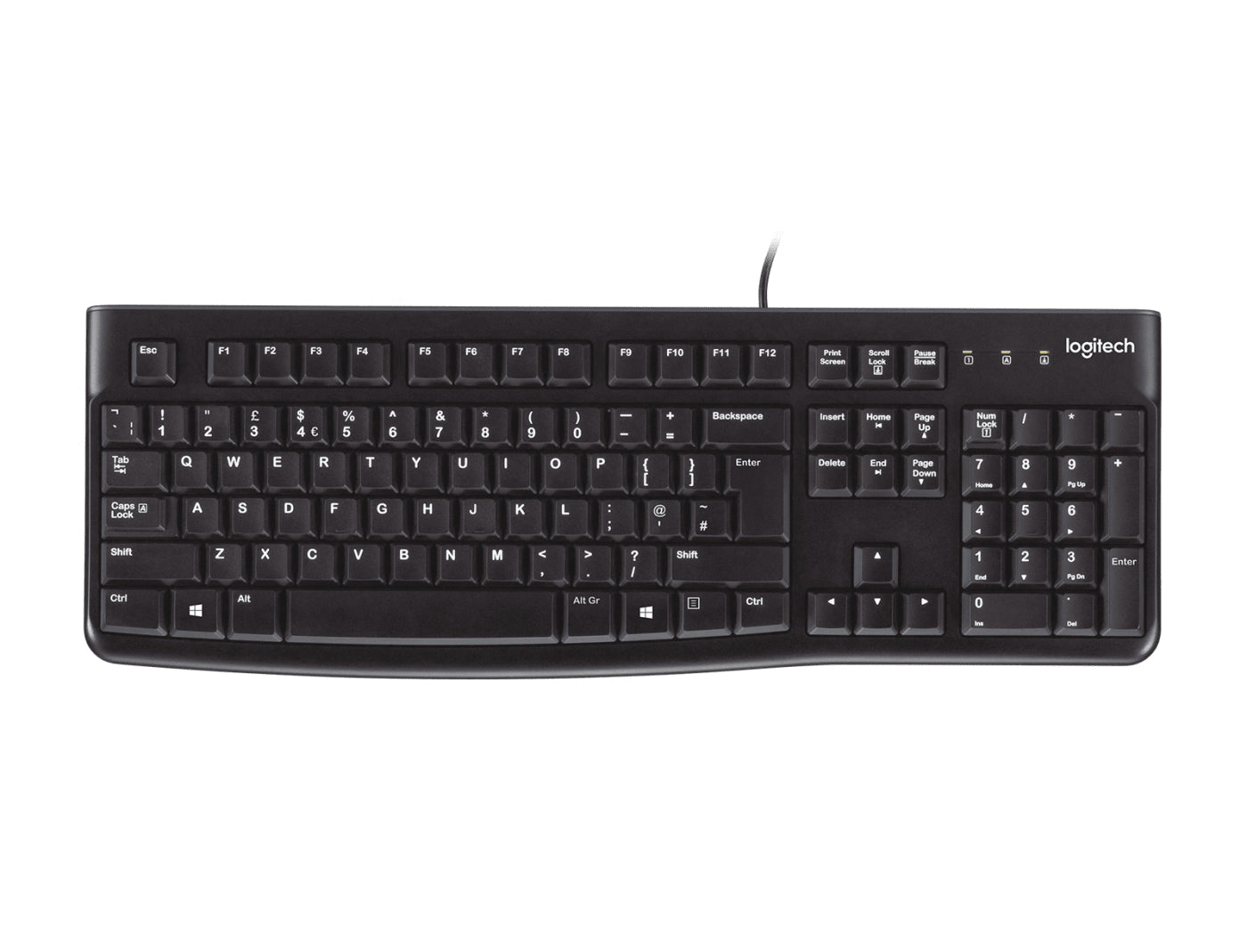 Logitech K120 – Tastatur – kabelgebunden – USB – QWERTY (US-INT) – schwarz