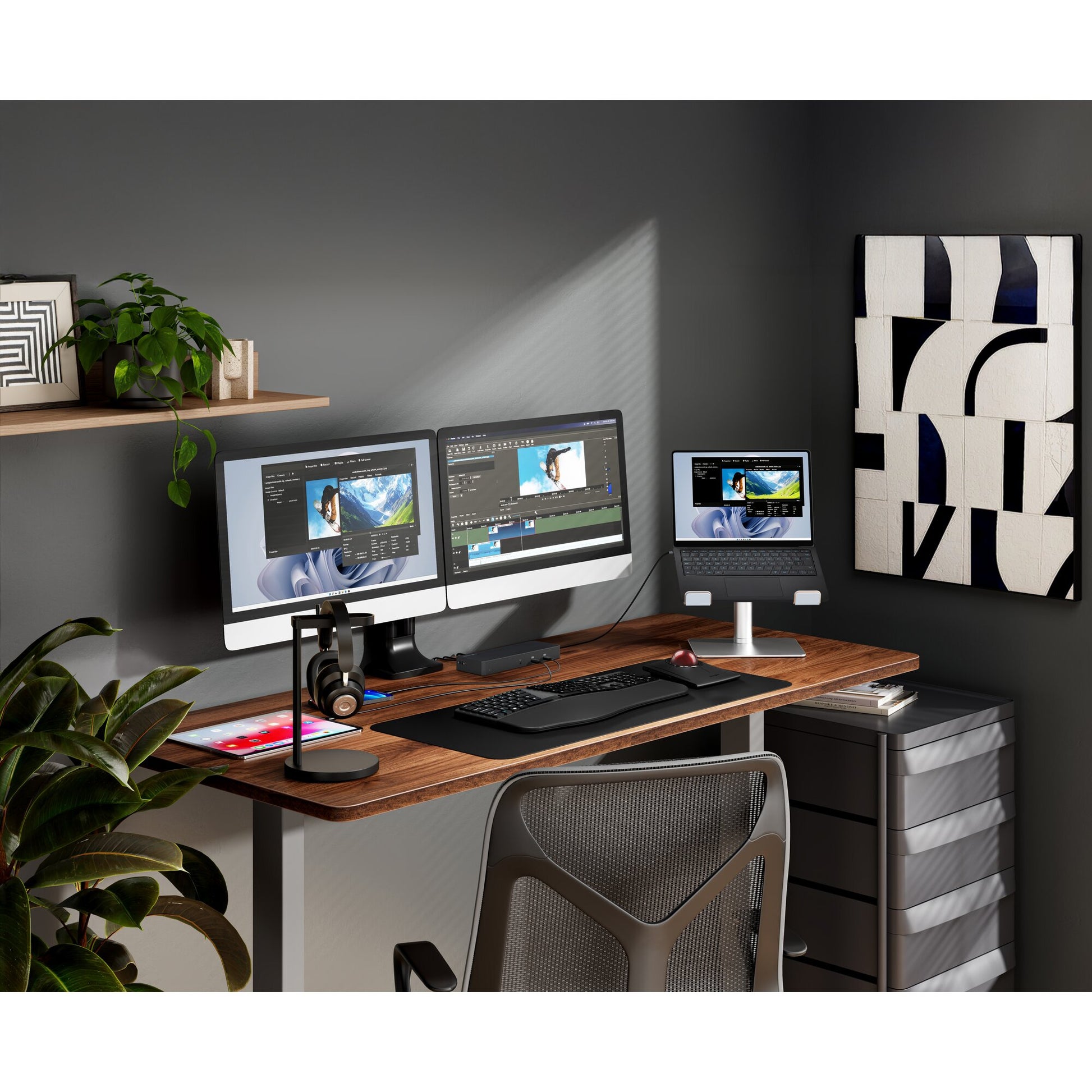 Kensington SD4843P EQ Dockingstation – USB4, 2× DP, 1× HDMI, 4× USB-A, 3× USB-C, 100 W PD, GbE, 3,5 mm Audio