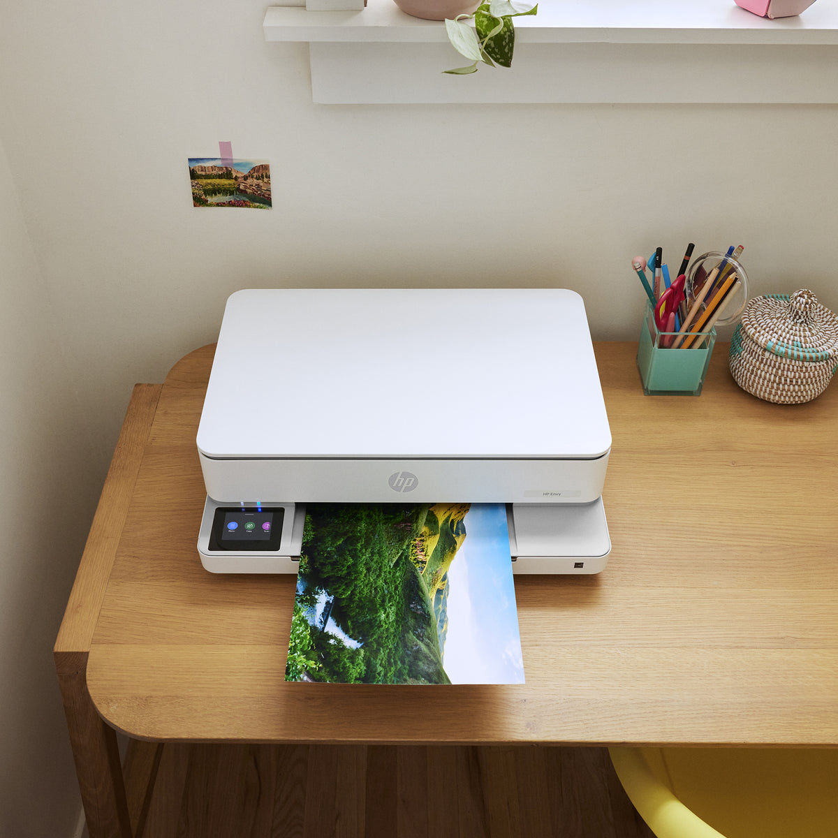 HP Envy 6122 6 Farbtintenstrahl-Multifunktionsdrucker, A4, 3-in-1, Duplex, WLAN, AirPrint, Mopria, Touchscreen